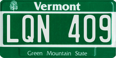 VT license plate LQN409