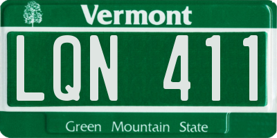 VT license plate LQN411