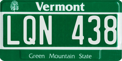 VT license plate LQN438