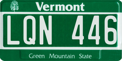 VT license plate LQN446