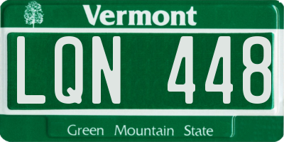VT license plate LQN448