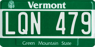VT license plate LQN479