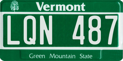 VT license plate LQN487