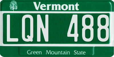 VT license plate LQN488