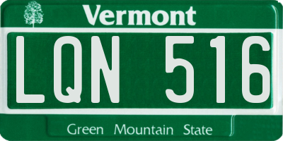 VT license plate LQN516