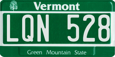 VT license plate LQN528