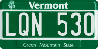 VT license plate LQN530