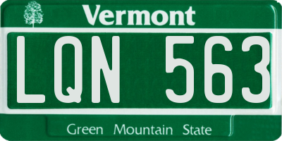 VT license plate LQN563