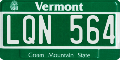 VT license plate LQN564