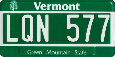 VT license plate LQN577