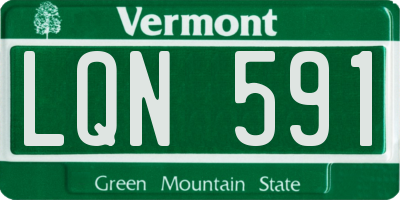 VT license plate LQN591