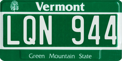 VT license plate LQN944