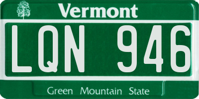 VT license plate LQN946