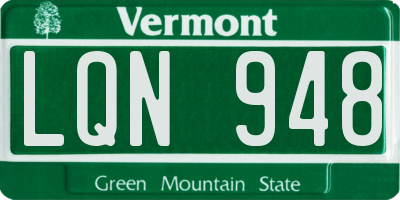 VT license plate LQN948