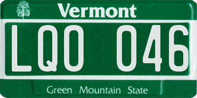 VT license plate LQO046