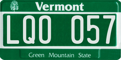 VT license plate LQO057