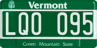 VT license plate LQO095