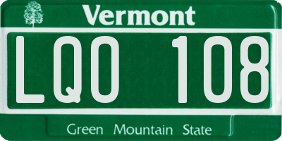 VT license plate LQO108