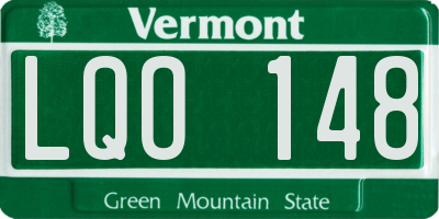 VT license plate LQO148