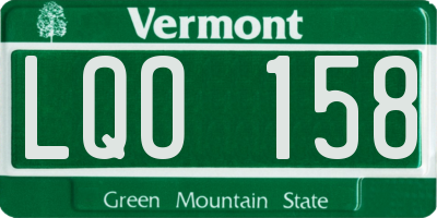 VT license plate LQO158