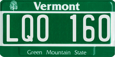 VT license plate LQO160