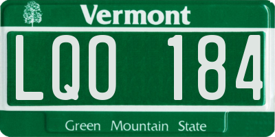 VT license plate LQO184