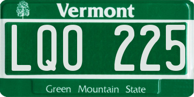 VT license plate LQO225