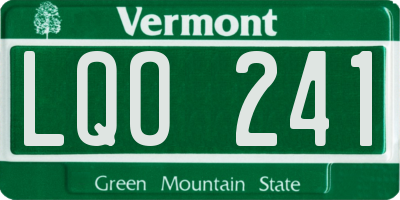 VT license plate LQO241