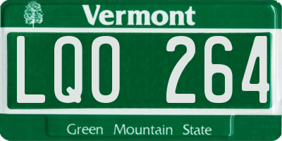 VT license plate LQO264