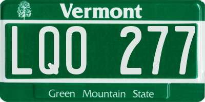VT license plate LQO277