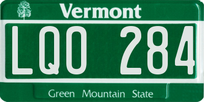 VT license plate LQO284