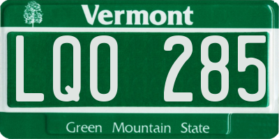 VT license plate LQO285