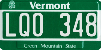 VT license plate LQO348