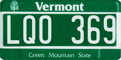 VT license plate LQO369