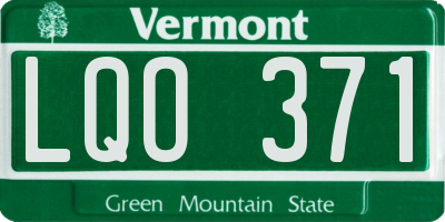 VT license plate LQO371