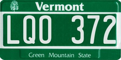 VT license plate LQO372