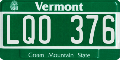 VT license plate LQO376