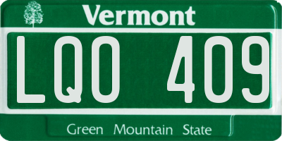 VT license plate LQO409