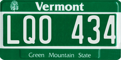 VT license plate LQO434