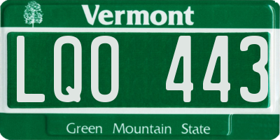 VT license plate LQO443