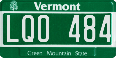VT license plate LQO484