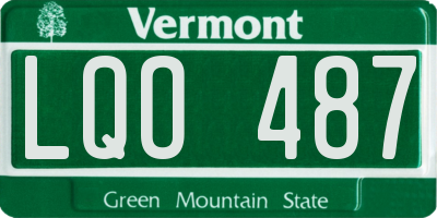 VT license plate LQO487