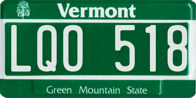 VT license plate LQO518