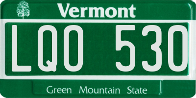 VT license plate LQO530