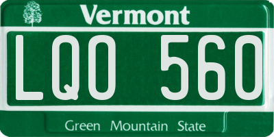 VT license plate LQO560
