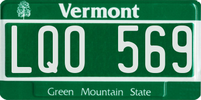 VT license plate LQO569