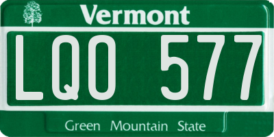 VT license plate LQO577