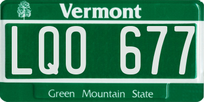 VT license plate LQO677