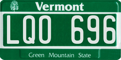VT license plate LQO696