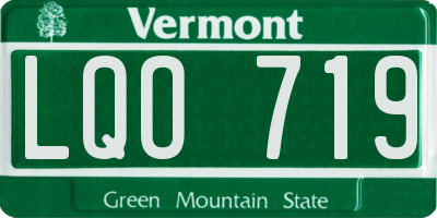 VT license plate LQO719